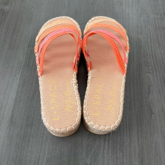 L Space Matisse raffia Gwen platform sandals  multicolor NWT Size 9 - Picture 4 of 12